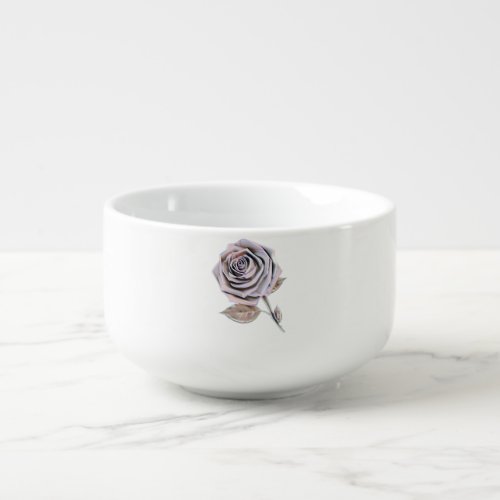 Stylized Oversized Rose _ Rose Gold Soup Mug