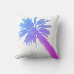 Stylized Palm Tree Pastel Green Tropical Throw Pillow