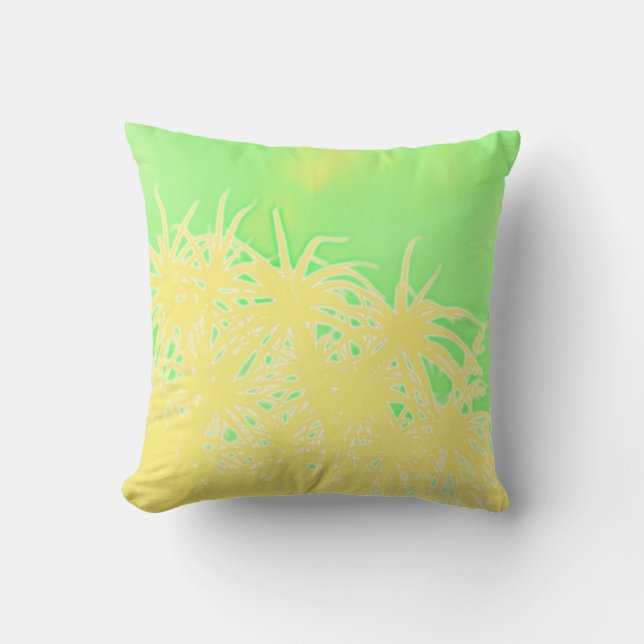 Stylized Palm Trees Abstract Art Pastel Tropical Throw Pillow (Front)