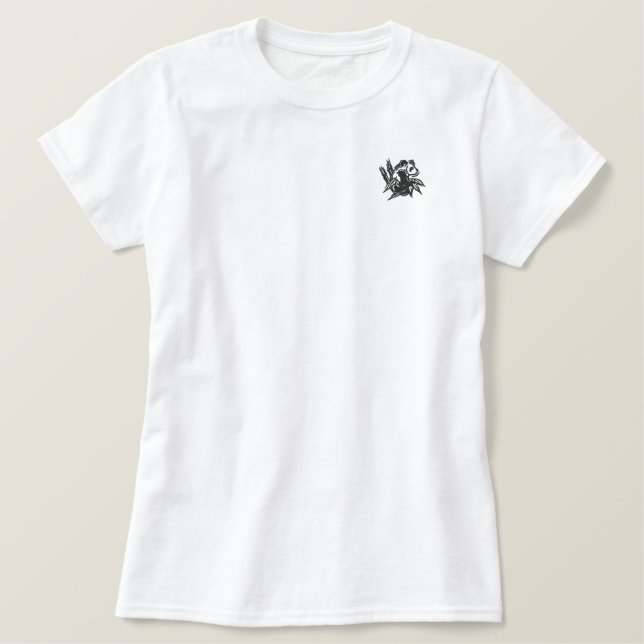 Stylized Panda Embroidered Polo (Design Front)