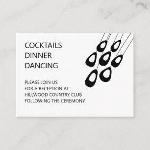 Stylized Peacock Wedding Reception Enclosure Card