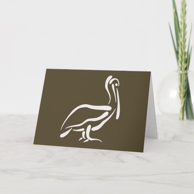 Stylized Pelican Card (Front)