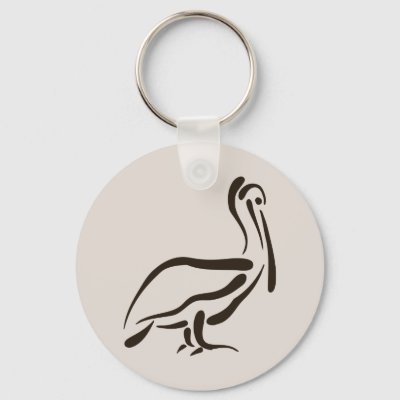 Stylized Pelican Keychain