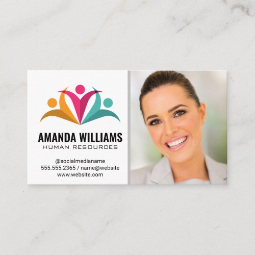 Stylized People Logo Business Card