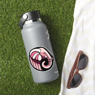 Stylized Pink Elephant Sticker