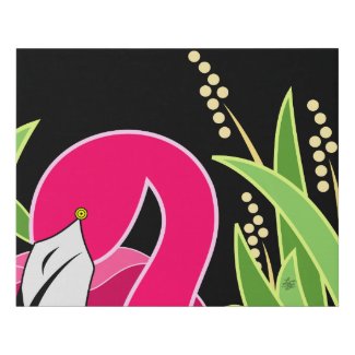 Stylized Pink Flamingo Art