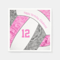 stylized pink gray girls volleyball sports