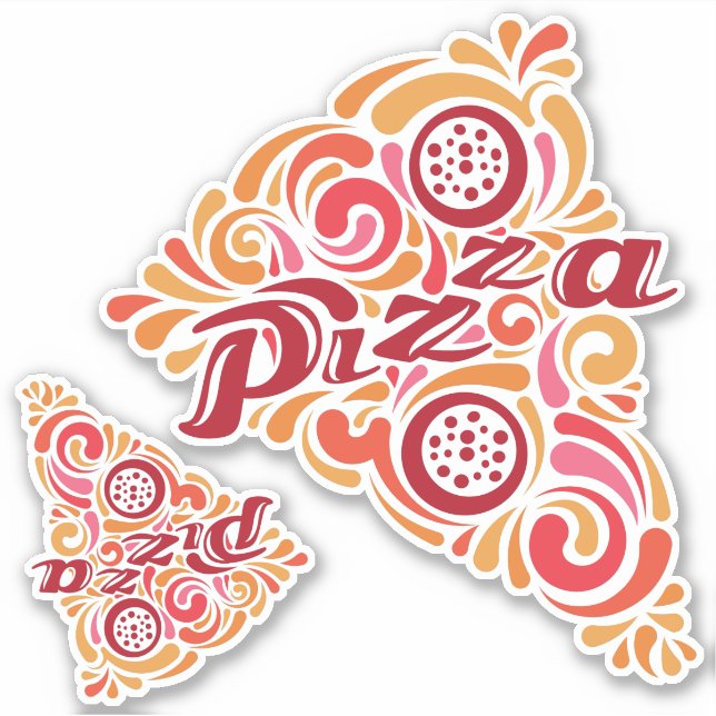 Stylized Pizza Sticker (Front)