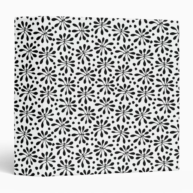 Stylized Plant Pattern 020818 3 Ring Binder (Front/Spine)