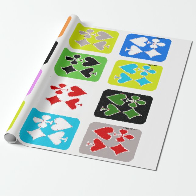 Stylized poker cards Gift Wrap (Unrolled)