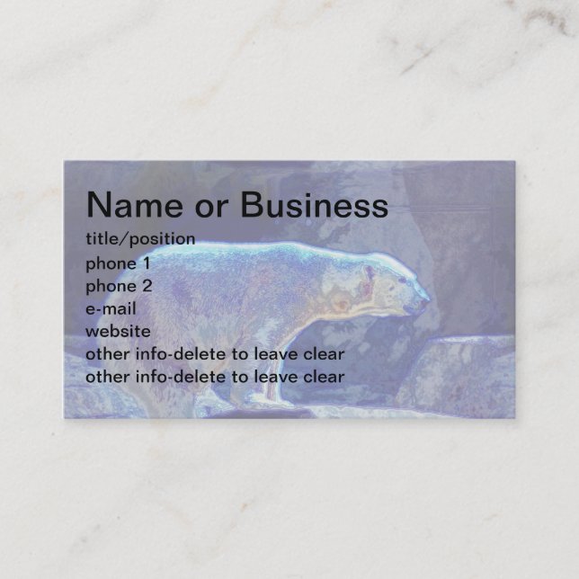 Stylized Polar Bear Business Card (Front)