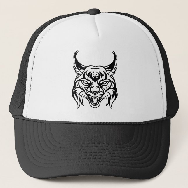 Stylized portrait of Bobcat Trucker Hat (Front)