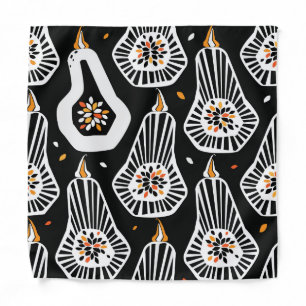 Stylized Pumpkins Seeds: Seamless Design Bandana