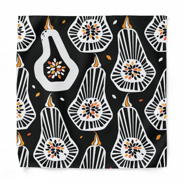 Stylized Pumpkins Seeds: Seamless Design Bandana (Front)
