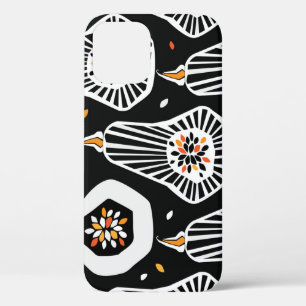 Stylized Pumpkins Seeds: Seamless Design iPhone 12 Case