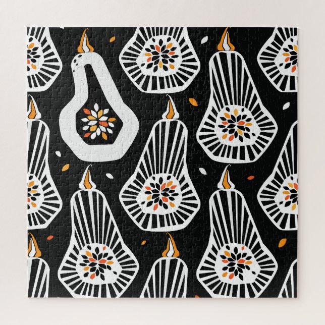 Stylized Pumpkins Seeds: Seamless Design Jigsaw Puzzle (Vertical)
