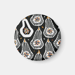 Stylized Pumpkins Seeds: Seamless Design Magnet