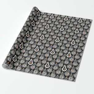 Stylized Pumpkins Seeds: Seamless Design Wrapping Paper