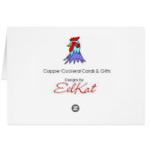 Stylized Purple Peacock card (Back Horizontal)