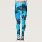 Stylized Quillback On Blue - Leggings