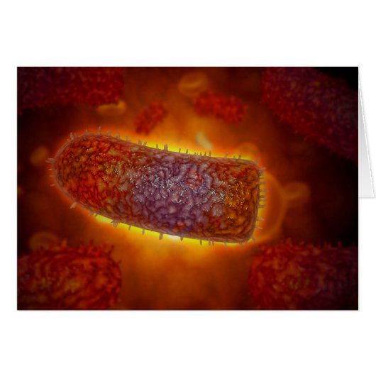 Stylized Rabies Virus Particles 2 Cards (Front Horizontal)