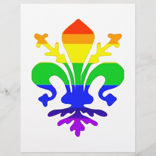 Stylized Rainbow Fleur de Lis (Front)