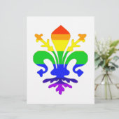 Stylized Rainbow Fleur de Lis (Standing Front)