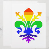 Stylized Rainbow Fleur de Lis (Front/Back)