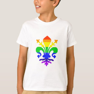 Stylized Rainbow Fleur de Lis T-Shirt
