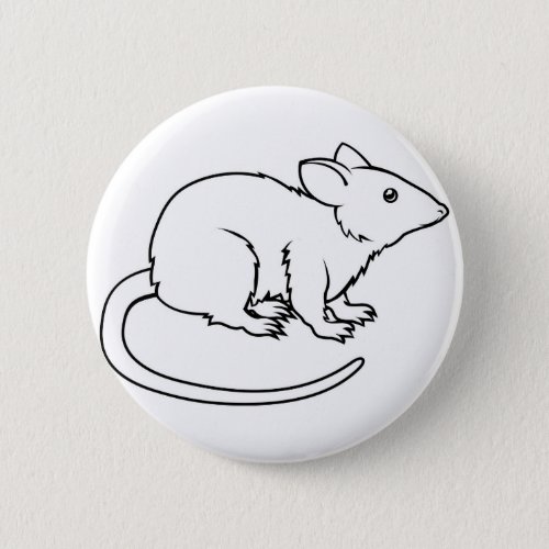 Stylized rat illustration button