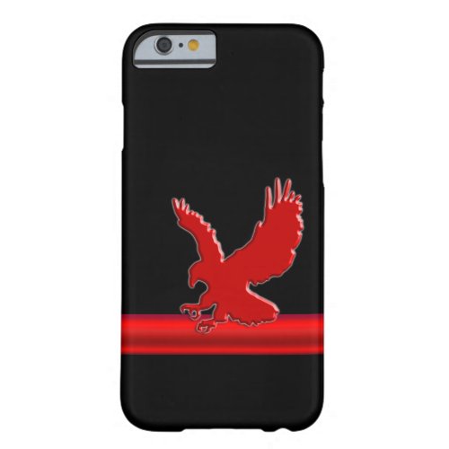 Stylized Red Swooping Eagle red embossed effect Barely There iPhone 6 Case