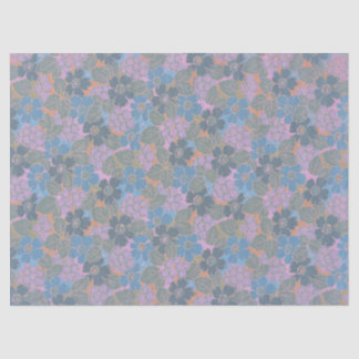 Stylized Retro Floral Pattern Tissue Paper