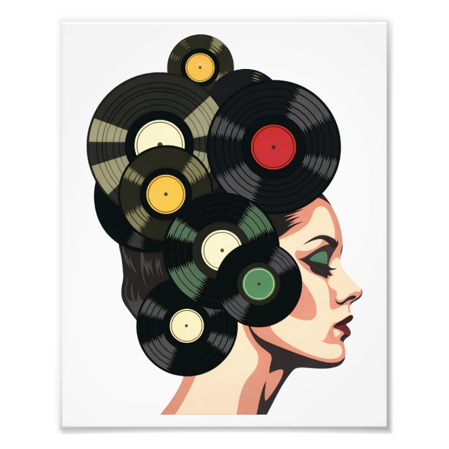 Stylized Retro Vinyl Record Poster Art (Front)