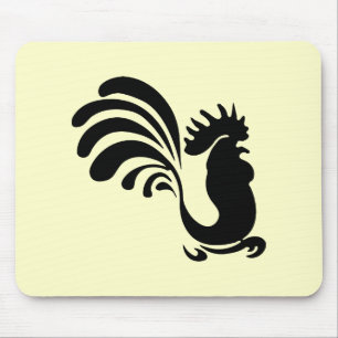 Stylized Rooster Mouse Pad