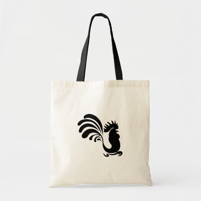 Stylized Rooster Tote Bag (Front)
