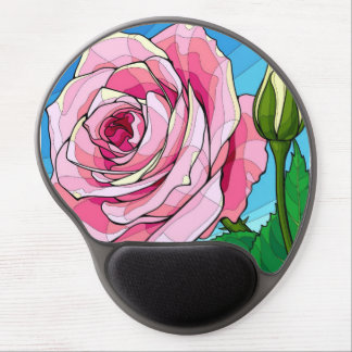 Stylized Rose Elegance Gel Mouse Pad