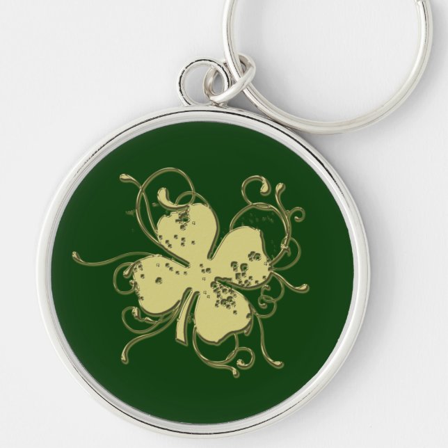 Stylized Shamrock Keychain (Front)