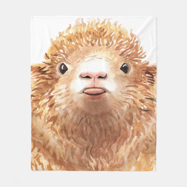 Stylized Sheep Lovers | Gitfs For Child Fleece Blanket (Front)