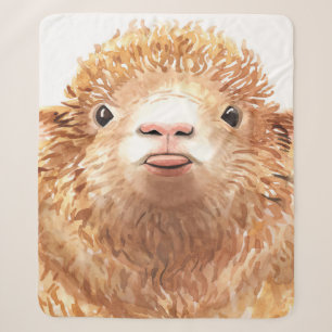 Stylized Sheep Lovers Gitfs For Child Sherpa Blanket