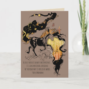 Stylized Silhouette Horse with Quote Card