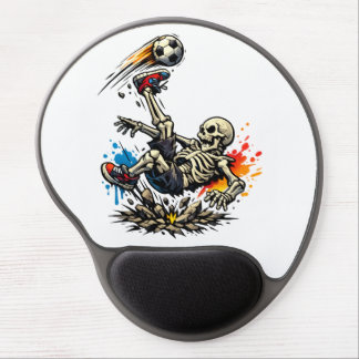 Stylized Skeleton Bicycle Kick Soccer Mug | Funny  Gel Mouse Pad