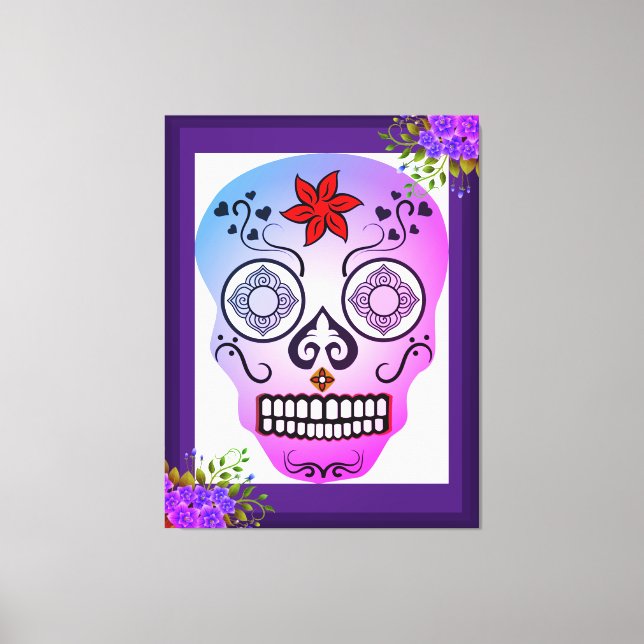 Stylized Skull Canvas Print (Front)