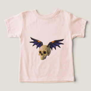 Stylized Skull with Angular Colorful Wings Toddler T-shirt