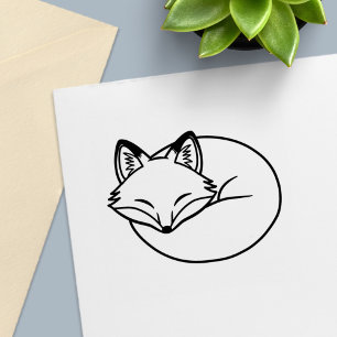 Stylized Sleeping Fox Self-inking Stamp