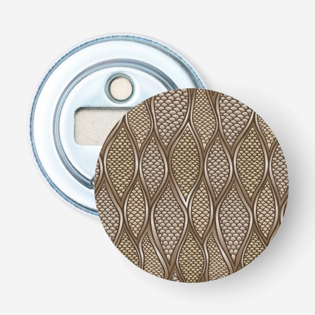 Stylized snake skin bottle opener (Front)