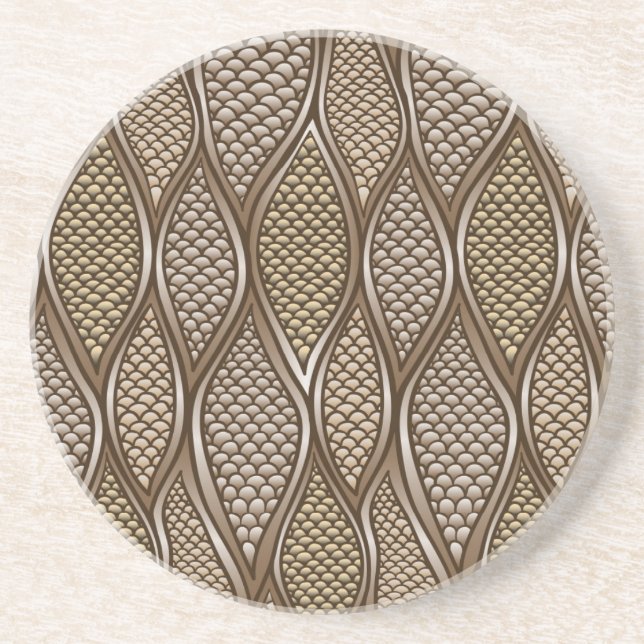 Stylized snake skin coaster (Front)