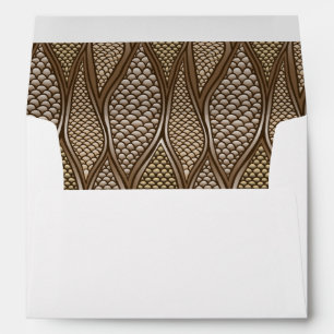 Stylized snake skin envelope