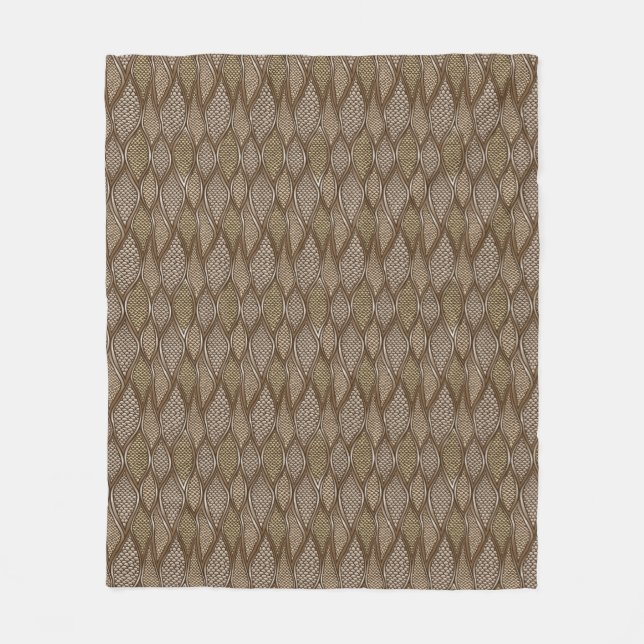 Stylized snake skin fleece blanket (Front)