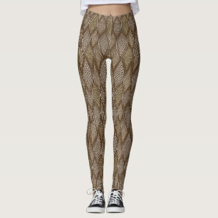 Stylized snake skin leggings