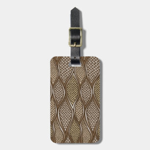 Stylized snake skin luggage tag